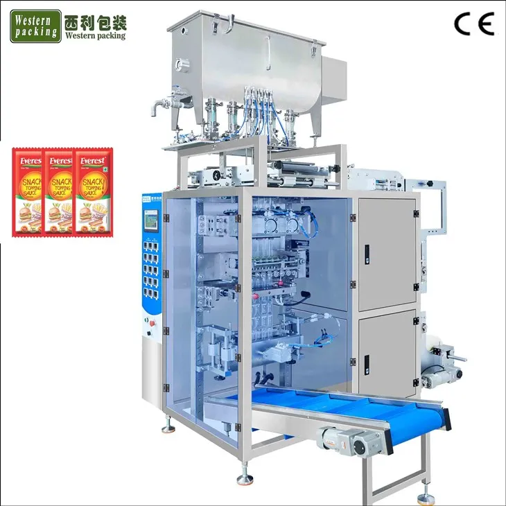 सॉस लिक्विड पाउच मल्टी ट्रैक पैकिंग मशीन